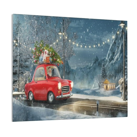 Picia Santa Claus Pattern Decorative Picture – Unique Wall Art, Modern Canvas Print for Trendy Interiors (Horizontal)