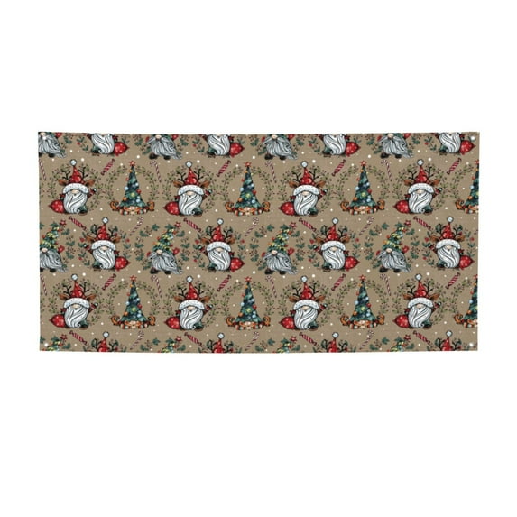 Picia Santa Claus cute Pattern Party Banner, Festive Decoration, Holiday Banner, Celebration Decor, Event Banner, Reusable Party Banner-Small