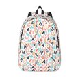 thumbnail image 1 of Picia Scandinavian Alphabet1 Printed Canvas Daypack - Stylish and Durable Vintage Compact Backpack - Class, Work, Travel, or Laptop Bookbag,Organized Compartments-Medium, 1 of 6