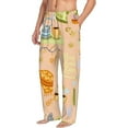 thumbnail image 1 of Picia Scandinavian Style Hygge Mens Soft Woven Cotton Elastic Waistband Sleep Pajama Pant Lounge Sleep Pant With Pockets And Drawstring-Large, 1 of 9