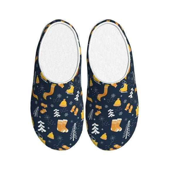 Picia Scarf Ski Shoes sock for Women's Lamb-hug Comfy Fleece House Slippers Memory Foam, Slip-on House Shoes Indoor Outdoor-46/47