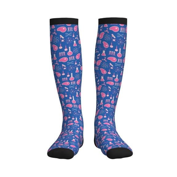 Picia Science Experiment Printed Sports Compression Socks - 15-20mmHg Graduated Compression, High-Performance Soft and Breathable Socks for Men and Women