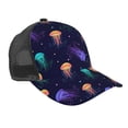 thumbnail image 1 of Picia Sea Jellyfish Pattern Trucker Hat,Baseball Cap,Sun Protection Cap,Stylish Headwear,Leisure Cap,Outdoor Sports Cap, 1 of 7