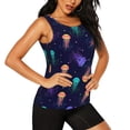thumbnail image 1 of Picia Sea Jellyfish Pattern Women's Workout Tank Top,Breathable Activewear,Slim Fit Athletic Top,Versatile Workout Moisture-wicking top-X-Large, 1 of 9