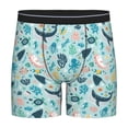 thumbnail image 1 of Picia Sea Life Pattern Men's Athletic Long Leg Briefs , Performance Stretch Underwear，Moisture-Wicking, 1 of 7