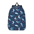 thumbnail image 1 of Picia Sea Sharks Printed Canvas Daypack - Stylish and Durable Vintage Compact Backpack - Class, Work, Travel, or Laptop Bookbag,Organized Compartments-Medium, 1 of 6