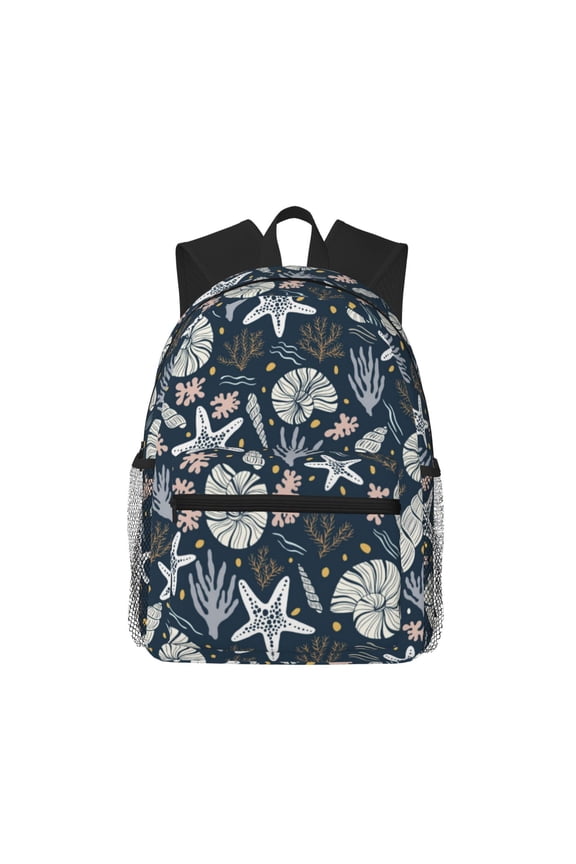 Sea Shells 1 Large Capacity Backpack Classic Style Backpack Casual Backpack Water-Resistant School Work Travel Outdoor Backpack