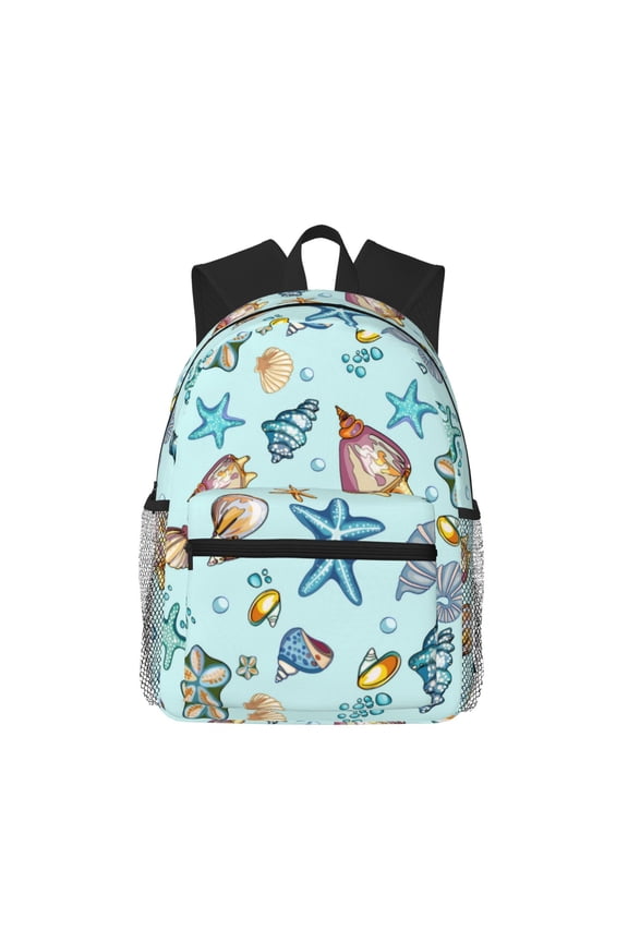 Sea Shells 2 Large Capacity Backpack Classic Style Backpack Casual Backpack Water-Resistant School Work Travel Outdoor Backpack