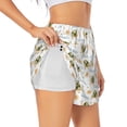 thumbnail image 1 of Picia Sea Turtle Basking in the Sun Pattern Women's 2 in 1 Athletic Running Shorts High Waisted Workout Casual Gym Sweat Shorts with Comfy Liner Zipper Pockets-XX-Large, 1 of 9