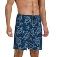 thumbnail image 1 of Picia Sea Turtle Pajama Shorts for Men, Men's Pajama Bottoms, Sleepwear,Short Pajama Pants-X-Large, 1 of 9