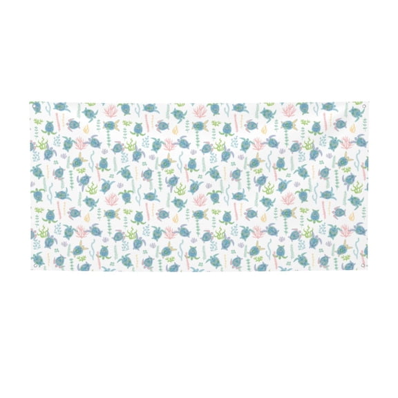 Picia Sea Turtle Pattern Party Banner, Festive Decoration, Holiday Banner, Celebration Decor, Event Banner, Reusable Party Banner-Small