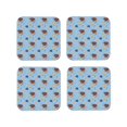 thumbnail image 1 of Picia Sea Turtle Printed Leather Coasters for Drinks, 4" Drink Coasters Set of 4 for Tabletop Protection, Handmade Luxurious Home Décor and Housewarming Gift -Square, 1 of 6