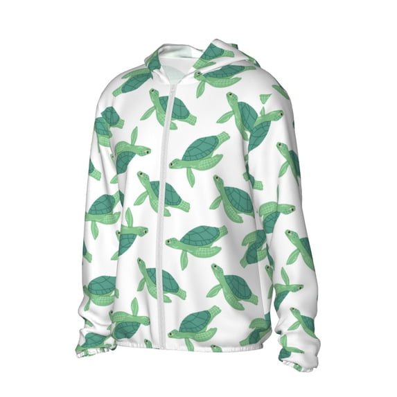 Picia Sea Turtle Women's Men's UPF 50+ Sun Protection Hoodie Shirt Long Sleeve SPF Fishing Outdoor UV Hiking Lightweight Shirts-Small