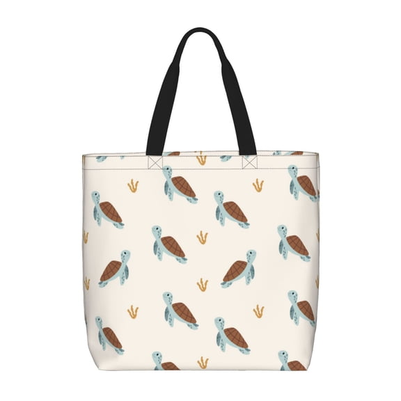 Picia Sea Turtle for Tote Bag for Women with Zipper, Gym Tote with Compartments, Laptop Work Tote Nurse Dance Yoga Bag for Sport, Travel
