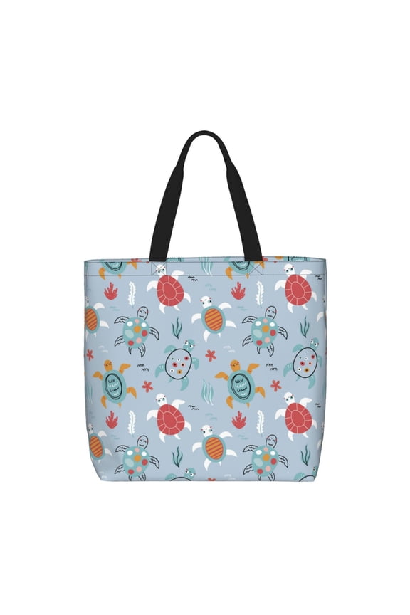 Sea Turtle for Tote Bag for Women with Zipper, Gym Tote with Compartments, Laptop Work Tote Nurse Dance Yoga Bag for Sport, Travel