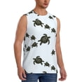 thumbnail image 1 of Picia Sea Turtle mens Cotton Tank Undershirts , Moisture-wicking Ribbed Tanks, Lightweight Cotton Tank Undershirts-Small, 1 of 8