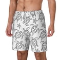thumbnail image 1 of Picia Sea Turtle pattern Mens Swim Trunks with Compression Liner Stretch Beach Shorts Quick Dry with Zipper Pockets No-Chafing Board Shorts-Medium, 1 of 9
