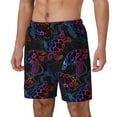 thumbnail image 1 of Picia Sea Turtle pattern Mens Swim Trunks with Compression Liner Stretch Beach Shorts Quick Dry with Zipper Pockets No-Chafing Board Shorts-Medium, 1 of 1