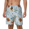 thumbnail image 1 of Picia Sea Turtle pattern Mens Swim Trunks with Compression Liner Stretch Beach Shorts Quick Dry with Zipper Pockets No-Chafing Board Shorts-Medium, 1 of 9