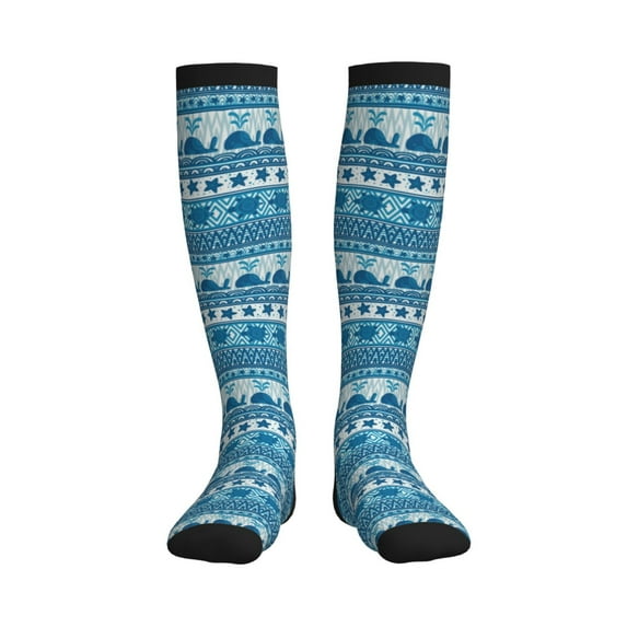 Picia Sea Underwater Animals Printed Sports Compression Socks - 15-20mmHg Graduated Compression, High-Performance Soft and Breathable Socks for Men and Women