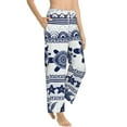 thumbnail image 1 of Picia Sea Underwater Turtles Womens Soft Woven Cotton Elastic Waistband Sleep Pajama Pant Lounge Sleep Pant With Pockets And Drawstring-Large, 1 of 9
