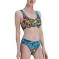 thumbnail image 1 of Picia Sea World Women's High Waisted Bikini Scoop Neck Swimsuit Two Pieces Bathing Suit-Small, 1 of 8