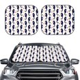 thumbnail image 1 of Picia Seahorses and Hearts 2 Piece Car Windshield Sun Shade Foldable | Foldable Sun Shield for Front Window Blocks UV Rays and Keeps Your Vehicle Cool-Large, 1 of 7