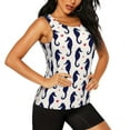 thumbnail image 1 of Picia Seahorses and Hearts Pattern Women's Workout Tank Top,Breathable Activewear,Slim Fit Athletic Top,Versatile Workout Moisture-wicking top-Small, 1 of 9