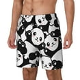 thumbnail image 1 of Picia Seamless Pattern Cute Panda pattern Mens Swim Trunks with Compression Liner Stretch Beach Shorts Quick Dry with Zipper Pockets No-Chafing Board Shorts-Medium, 1 of 9
