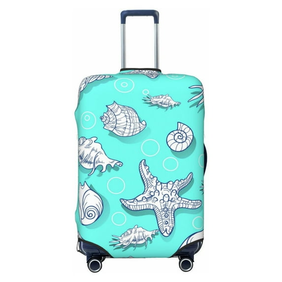 Picia Seashell And Starfish Luggage Protector Cover Thicken Suitcase Protector Cover Fit 18-32 Inch Luggage-Large