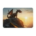 thumbnail image 1 of Picia Seaside Sunset Cool Dragon Pattern Flannel Doormat – 16x24 Inch Non-Slip Indoor Mat, Absorbent & Quick-Dry Rug for Entryway, Bathroom, Kitchen, and Bedroom, Machine Washable, 1 of 7