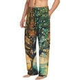 thumbnail image 1 of Picia Seasonal Tree Reflection Mens Soft Woven Cotton Elastic Waistband Sleep Pajama Pant Lounge Sleep Pant With Pockets And Drawstring-Small, 1 of 9