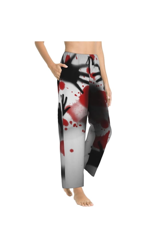 Shadows Behind Womens Soft Woven Cotton Elastic Waistband Sleep Pajama Pant Lounge Sleep Pant With Pockets And Drawstring-Small