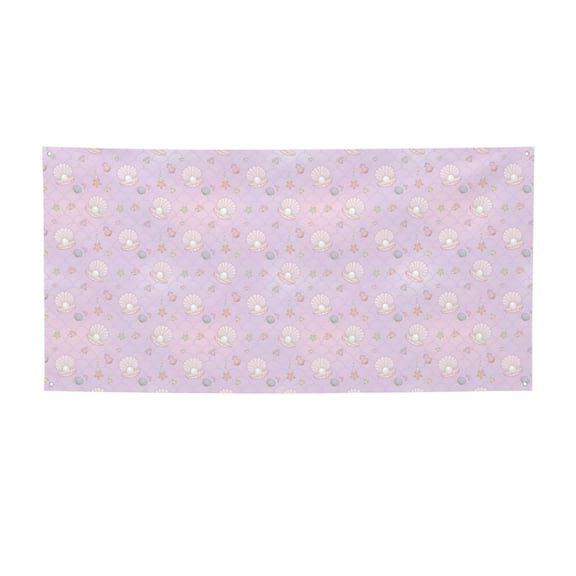Picia Shells Pearl Pattern Party Banner, Festive Decoration, Holiday Banner, Celebration Decor, Event Banner, Reusable Party Banner-Small