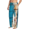 thumbnail image 1 of Picia Shells and Starfish Mens Soft Woven Cotton Elastic Waistband Sleep Pajama Pant Lounge Sleep Pant With Pockets And Drawstring-, 1 of 9