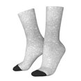 thumbnail image 1 of Picia Silver Glitter Print Athletic Socks for Men & Women – Cushioned Moisture-Wicking Crew Socks for Sports, Running, and Training, Soft & Breathable Size 5-11, 1 of 6