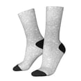 thumbnail image 1 of Picia Silver Glitter Print Athletic Socks for Men & Women – Cushioned Moisture-Wicking Crew Socks for Sports, Running, and Training, Soft & Breathable Size 5-11, 1 of 6