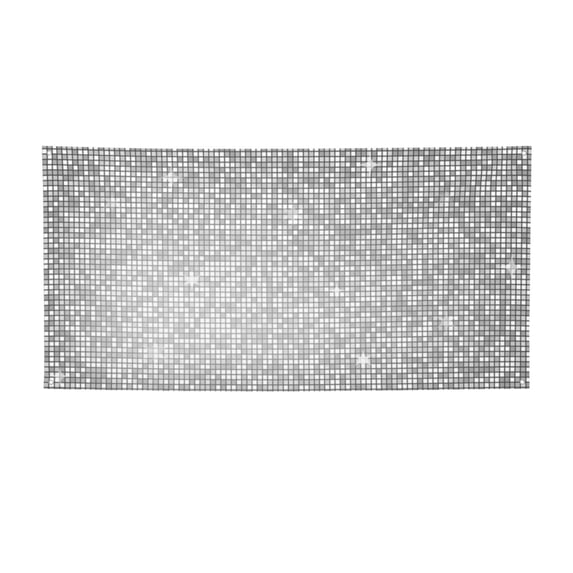 Picia Silver Mosaic Pattern Party Banner, Festive Decoration, Holiday Banner, Celebration Decor, Event Banner, Reusable Party Banner-Medium