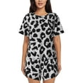 thumbnail image 1 of Picia Similar To Leopard Print Pajamas Sets for Women Soft Short-Sleeved Pjs with Lounge Shorts Two Piece Sleepwear-4X-Large, 1 of 9