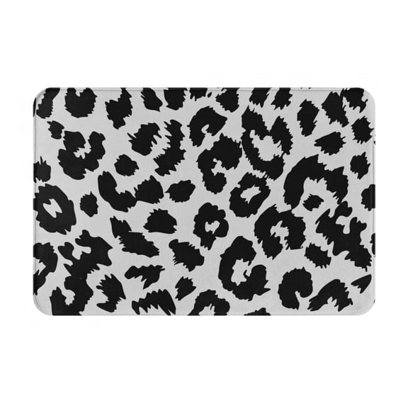 Picia Similar To Leopard Print Pattern Flannel Doormat 16x24 Inch Non-Slip Indoor Mat, Absorbent & Quick-Dry Rug for Entryway, Bathroom, Kitchen, and Bedroom, Machine Washable