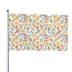 Picia Simple Drawing Printed Flag ,Simple Drawing Pattern Garden Flag Vertical Double,Yard Lawn Outdoor Decor 48x72"