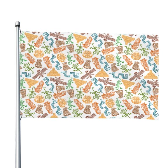 Picia Simple Drawing Printed Flag ,Simple Drawing Pattern Garden Flag Vertical Double,Yard Lawn Outdoor Decor 48x72"