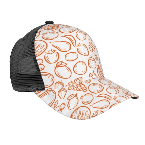 Picia Simple Fruit Pattern Trucker Hat,Baseball Cap,Sun Protection Cap,Stylish Headwear,Leisure Cap,Outdoor Sports Cap