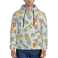 thumbnail image 1 of Picia Skateboard Pattern Casual Men's Hoodie - Lightweight Hooded Sweatshirt with Kangaroo Pocket, Comfortable Pullover for Everyday, Travel-X-Large, 1 of 7