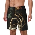 thumbnail image 1 of Picia Skeleton Hand Rose Butterfly pattern Mens Swim Trunks with Compression Liner Stretch Beach Shorts Quick Dry with Zipper Pockets No-Chafing Board Shorts-Small, 1 of 9