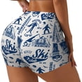 thumbnail image 1 of Picia Skiing Enthusiast Printed Workout Shorts for Women Seamless Scrunch Butt Lifting High Waisted Yoga Gym Booty Running Moisture-wicking Short Pants-XX-Large, 1 of 9