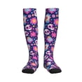 thumbnail image 1 of Picia Skull Blue Flower Printed Sports Compression Socks - 15-20mmHg Graduated Compression, High-Performance Soft and Breathable Socks for Men and Women, 1 of 5