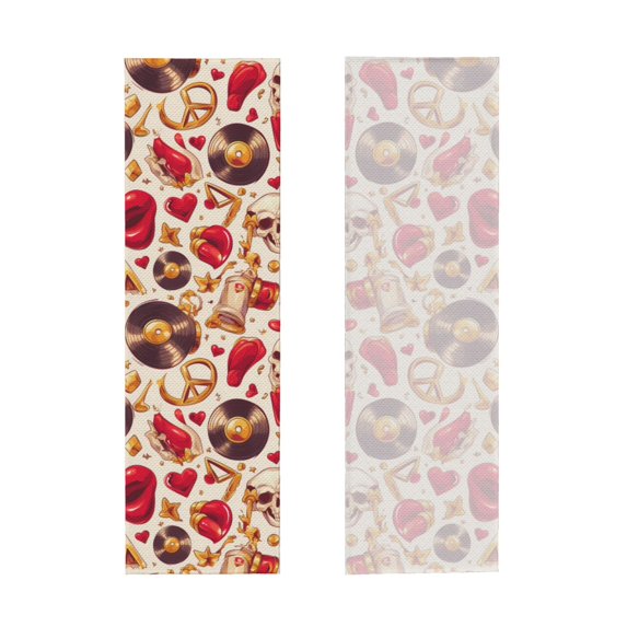 Picia Skull Retro record lips Pattern Cooling Towels (40"x12") Cool Towel, Cold Towel, Microfiber Soft Breathable Chilly Ice Towel