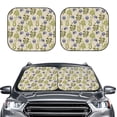thumbnail image 1 of Picia Skull Snake 2 Piece Car Windshield Sun Shade Foldable | Foldable Sun Shield for Front Window Blocks UV Rays and Keeps Your Vehicle Cool-Small, 1 of 7