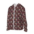 thumbnail image 1 of Picia Skull colorful flower Women's Men's UPF 50+ Sun Protection Hoodie Shirt Long Sleeve SPF Fishing Outdoor UV Hiking Lightweight Shirts-3X-Large, 1 of 9